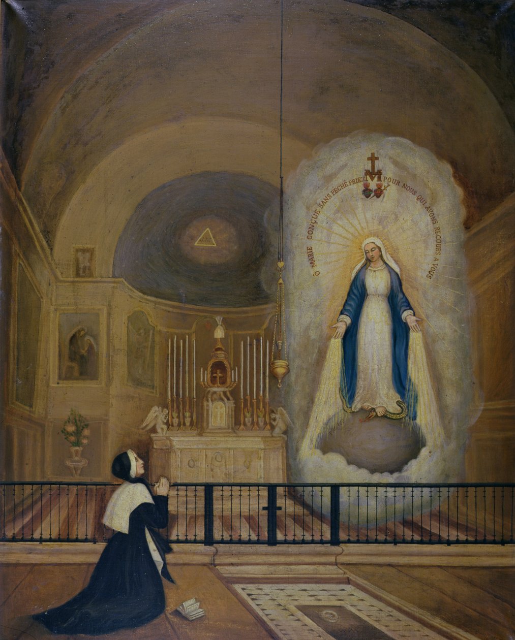 Apparition de la Vierge à Sainte Catherine Labouré (1806-76) le 31 juillet 1830, 1835 - Le Cerf