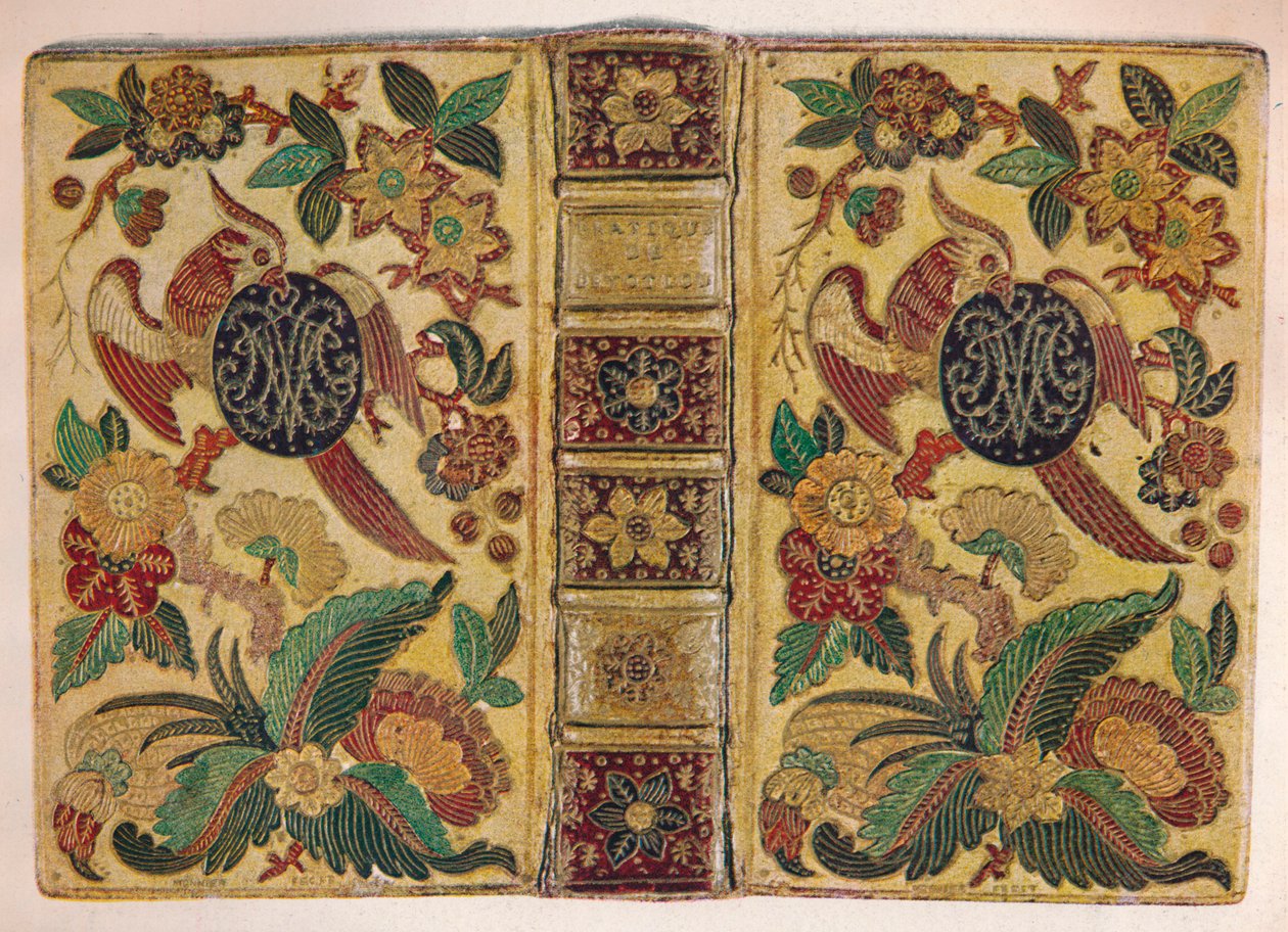 Reliure en mosaïque signée par Le Monnier et portant le monogramme de Maria Josepha de Saxe - Le Monnier