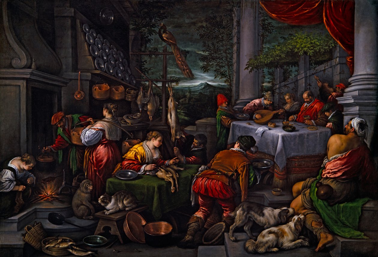Lazare et le riche, vers 1570 - Leandro Bassano
