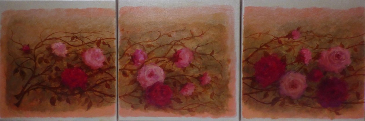 Roses victoriennes, 2024 (huile sur toile) - Lee Campbell