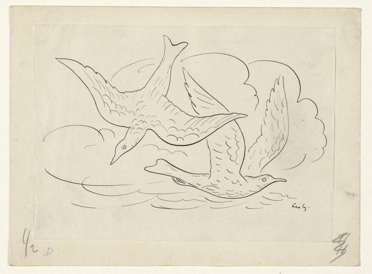 Deux oiseaux - Leo Gestel (signed by artist)