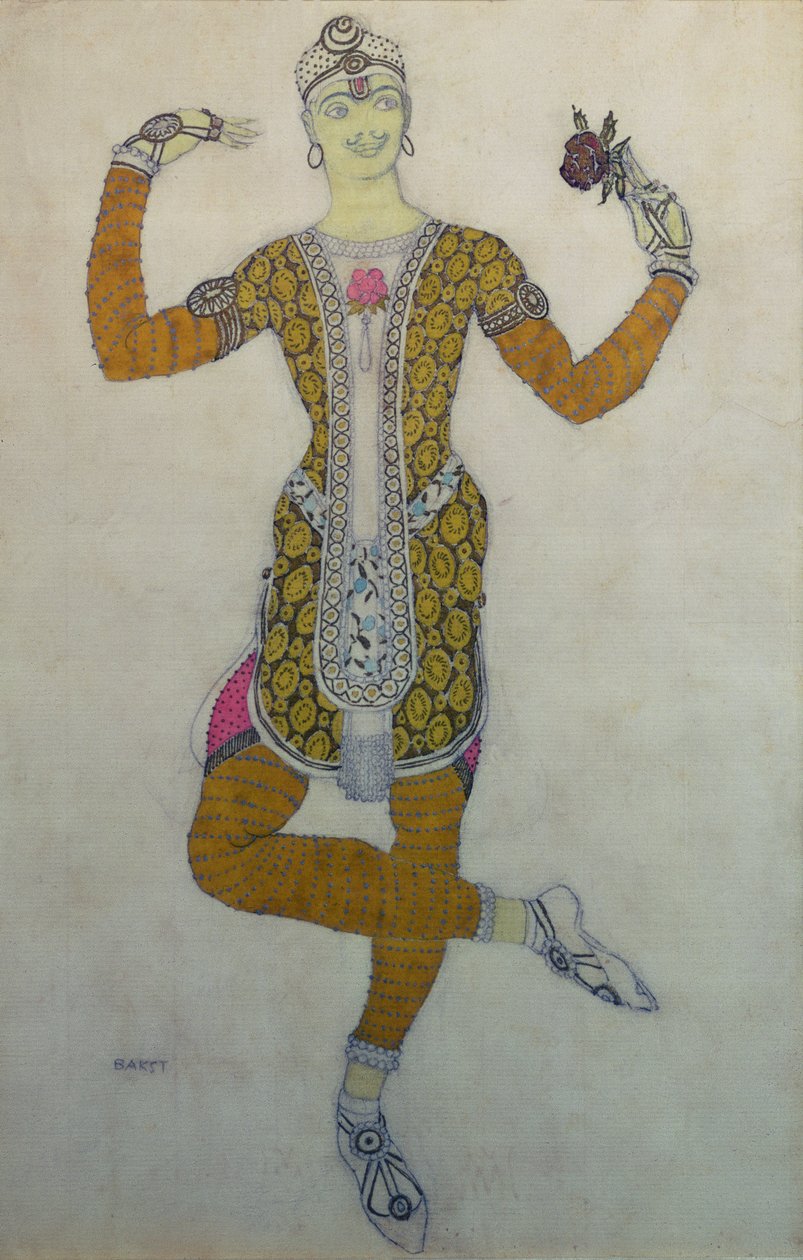 Conception de costume pour Nijinsky dans Le Festin, 1909 - Leon Bakst