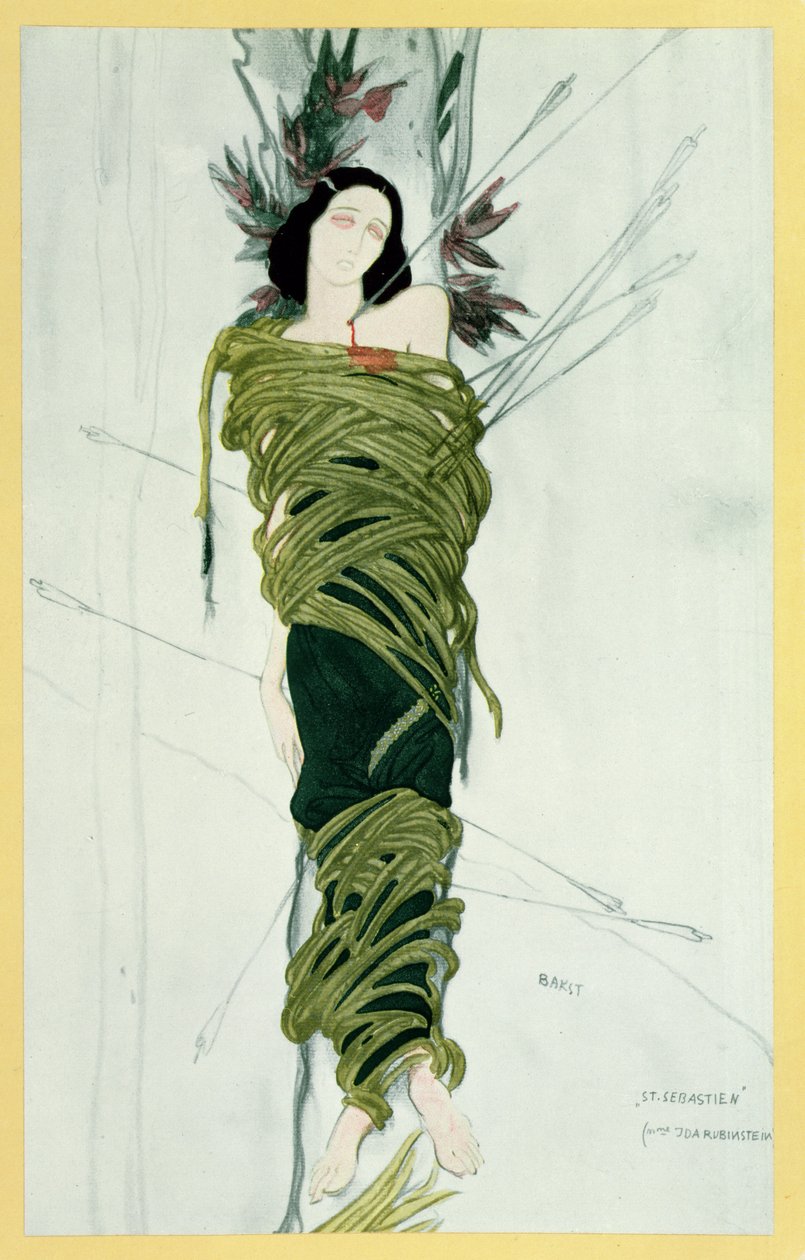 Ida Lvovna Rubinstein (c.1885-1960) dans Le Martyre de Saint Sébastien, c.1911-22 - Leon Bakst