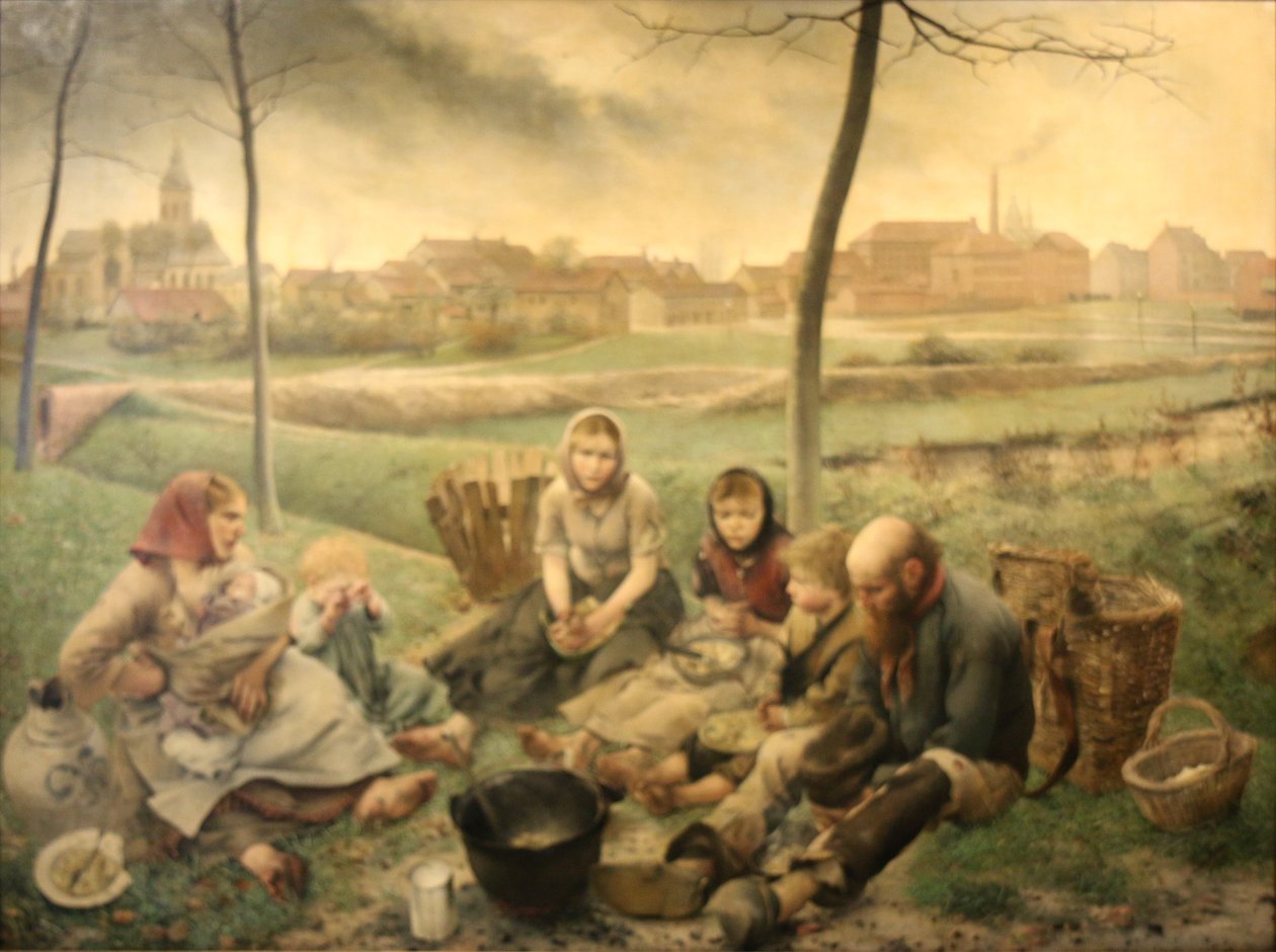 Les marchands de craie - À midi - Léon Frédéric