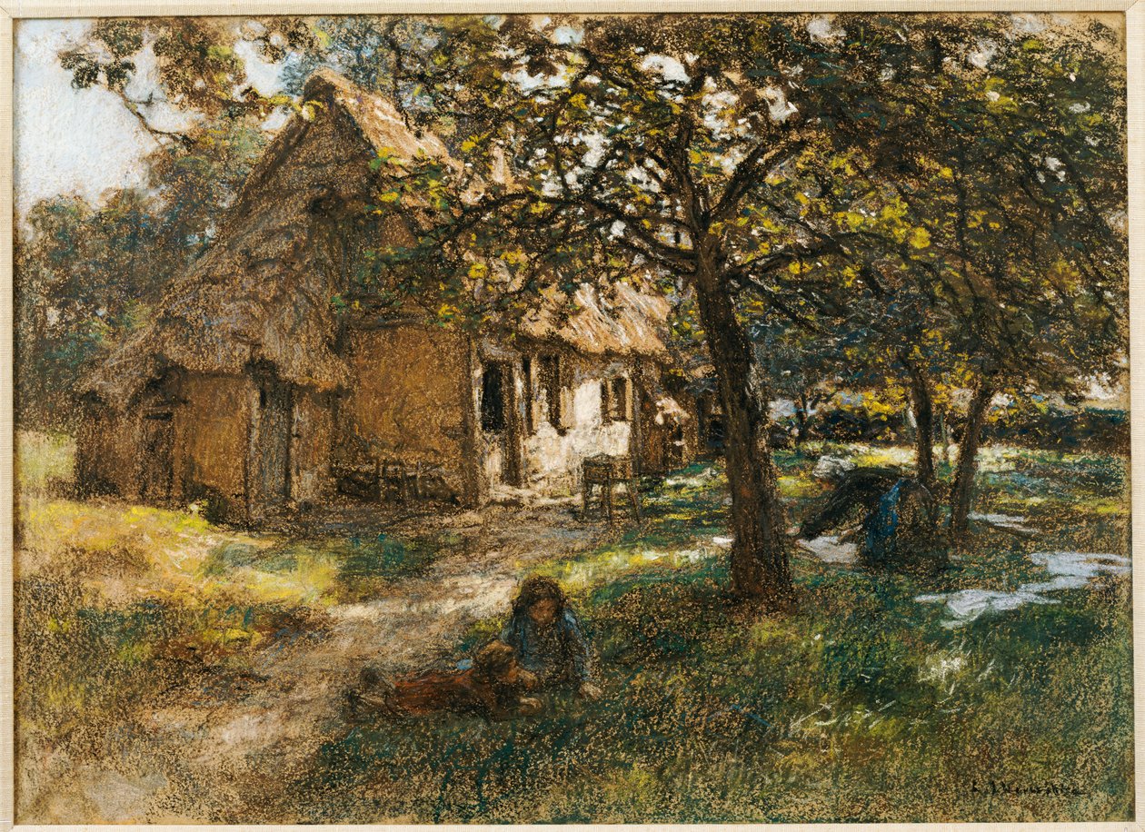 Cottage, Normandie, 1900 - Leon Augustin Lhermitte
