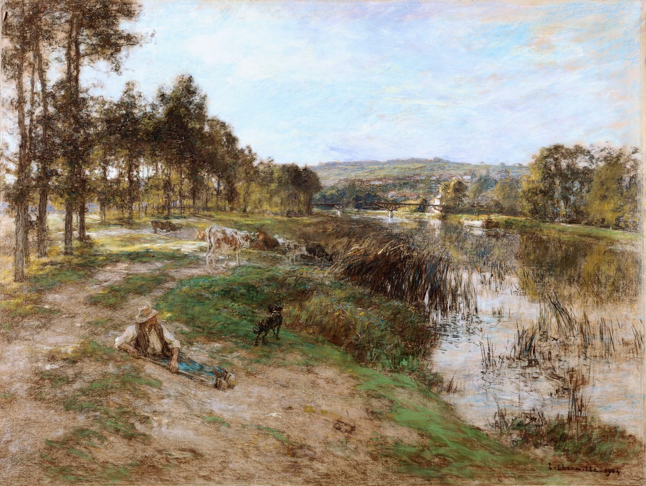 Sur les Rives de la Marne, 1904 - Leon Augustin Lhermitte