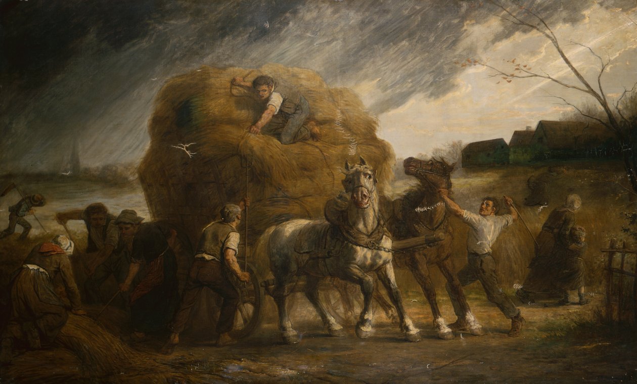 La tempête approchant - Leon Augustin Lhermitte