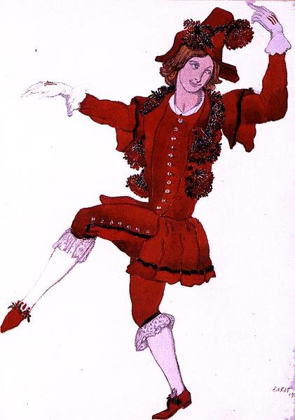 Costume pour un Page de la Fée Sorbier, de La Belle au bois dormant - Leon Bakst