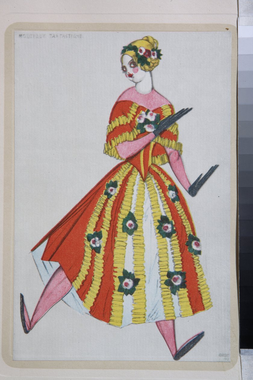 Costume pour le ballet "La Boutique Fantasque" dirigé par Gioachino Rossini - Leon Bakst