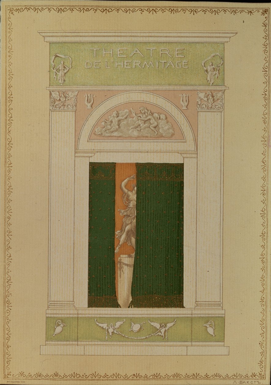 Couverture de programme pour le ballet contemporain, 1902 - Leon Bakst