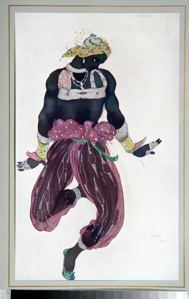 Ballet russe : dessin pour le ballet "Shéhérazade" dirigé par Michel Fokine - Leon Bakst