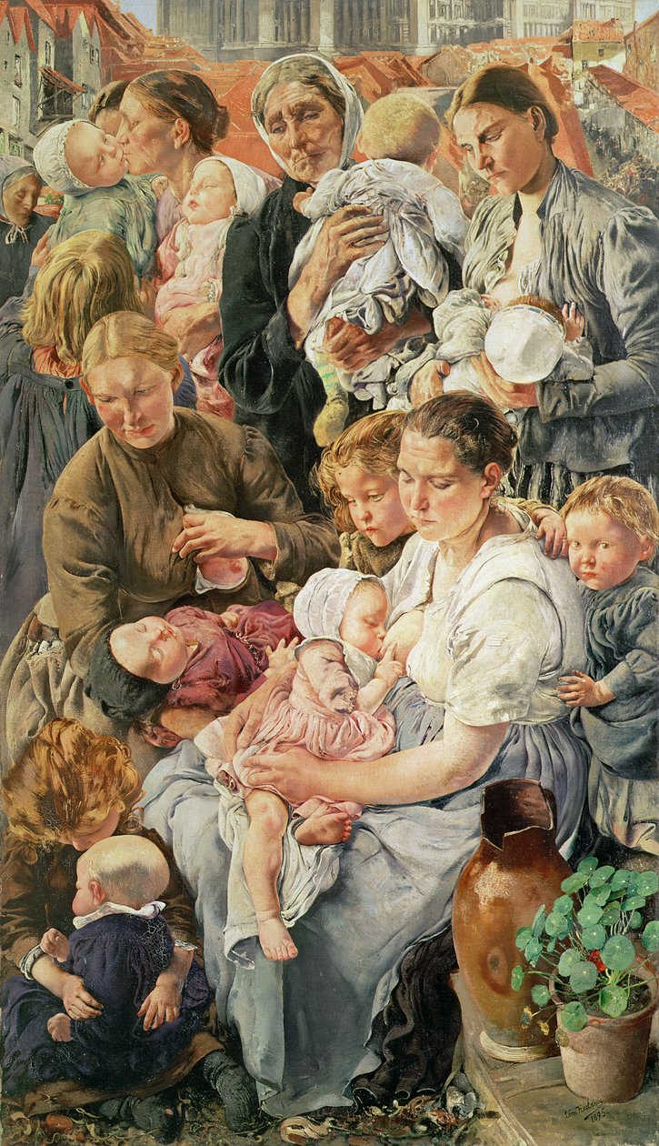 Les Femmes, panneau droit de Les Âges du Travail, 1895 - Leon Henri Marie Frederic