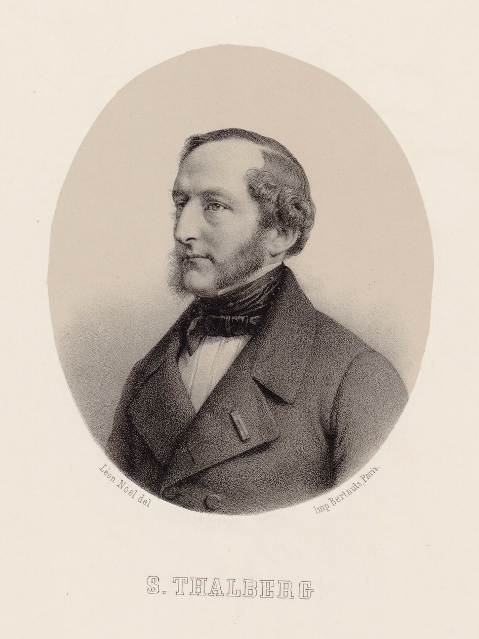 Portrait du pianiste et compositeur Sigismund Thalberg 1812-1871, vers 1860 - Leon Noel