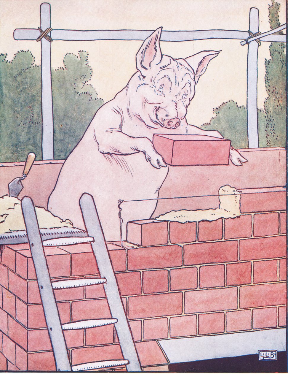 Le troisième petit cochon a construit sa maison en briques - Leonard Leslie Brooke