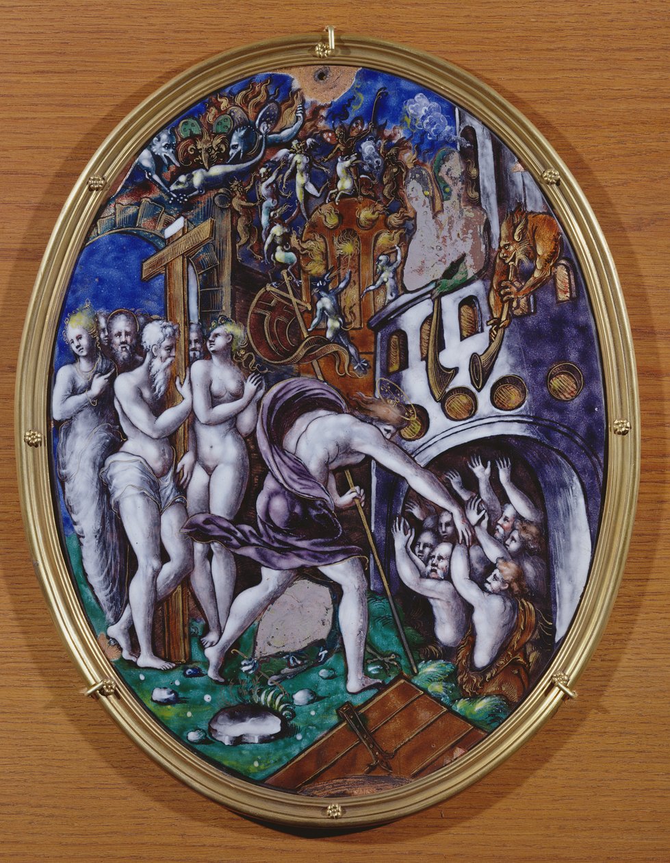 La Descente du Christ aux Limbes, 1557 - Leonard Limosin
