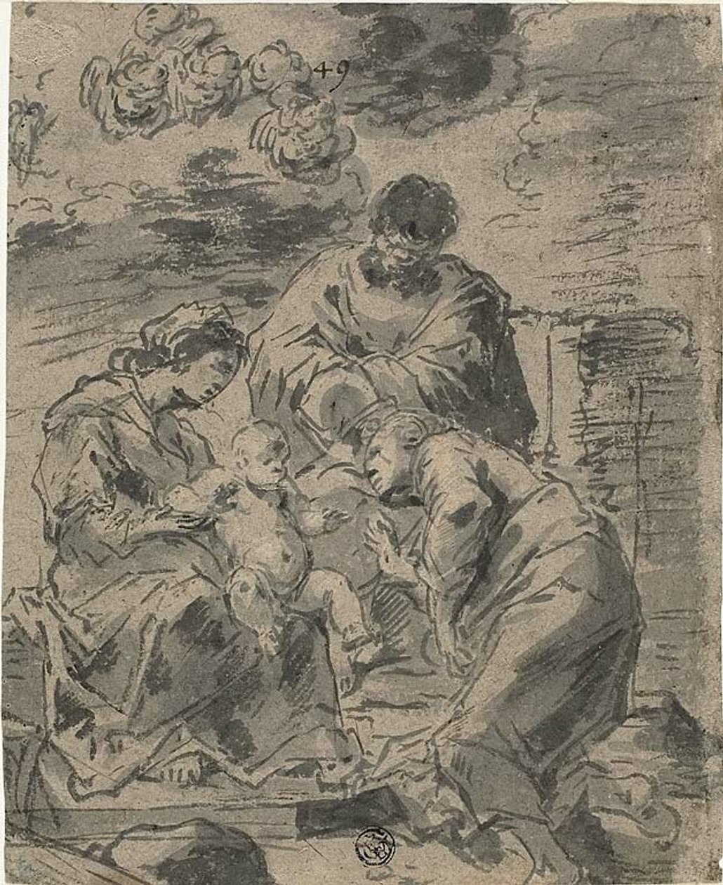 Le mariage mystique de Sainte Catherine - Leonard Bramer