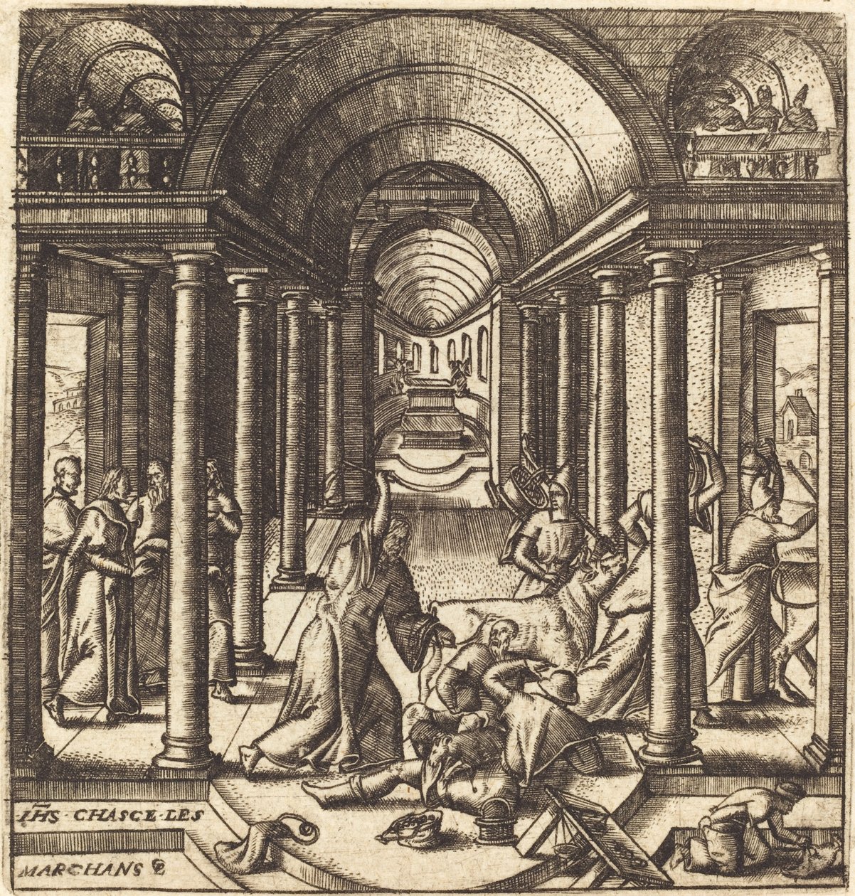 Le Christ chasse les changeurs du temple - Leonard Gaultier