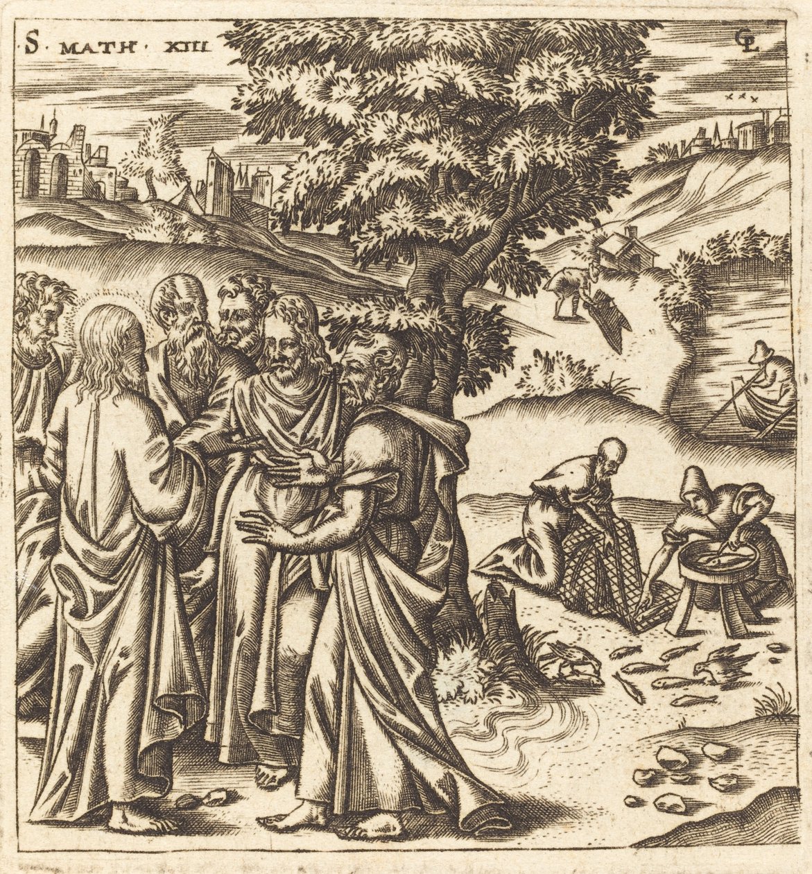 Le Christ raconte à ses disciples la parabole du filet - Leonard Gaultier