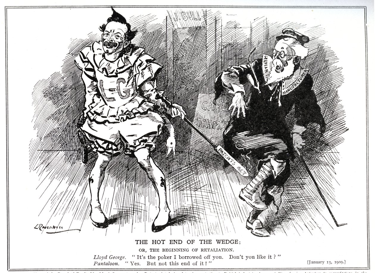 Lloyd George, en tant que président du Board of Trade, protégeant l