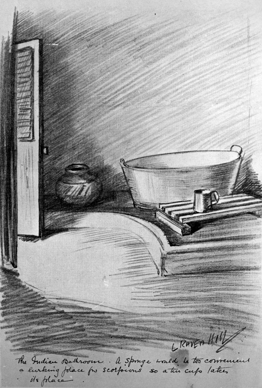 La Salle de Bain Indienne - Leonard Raven Hill