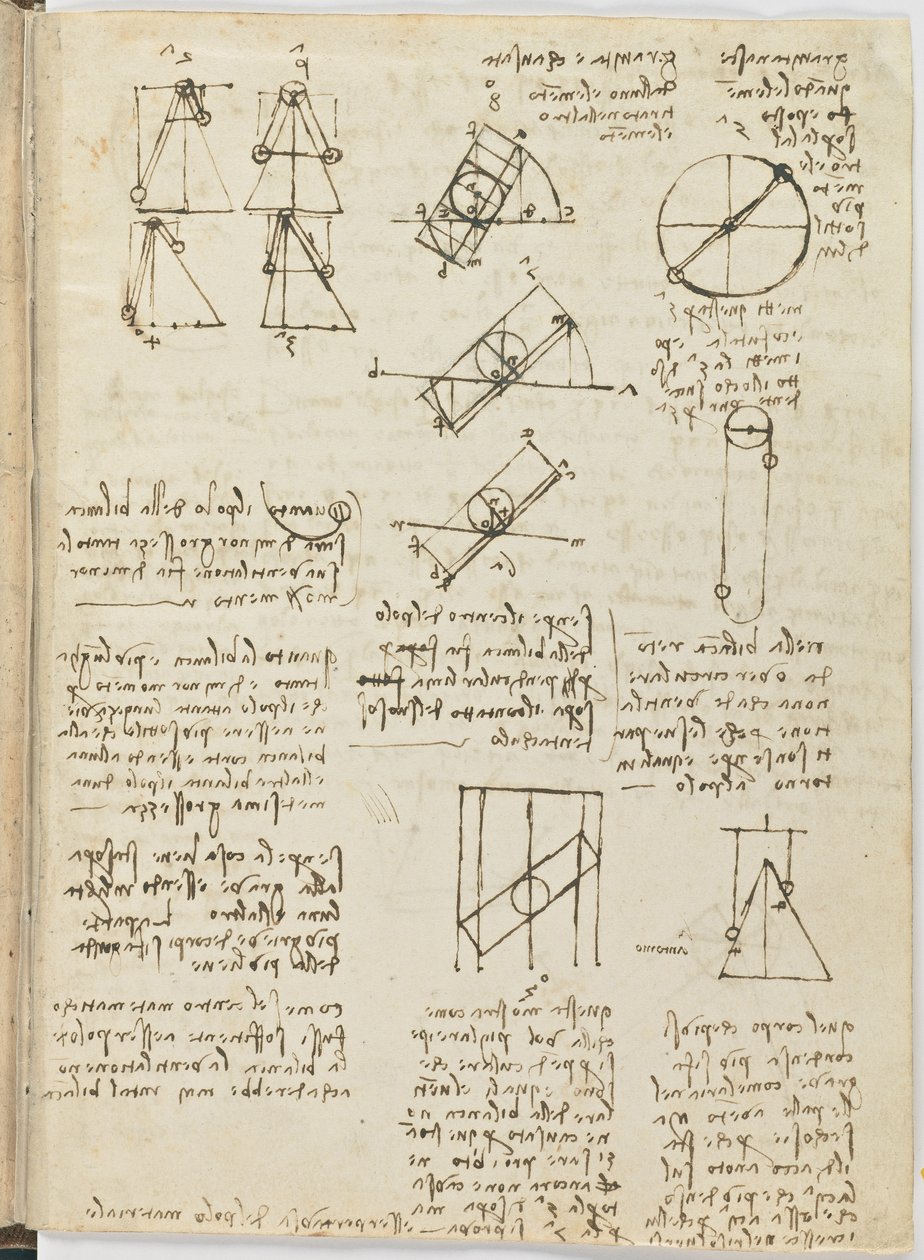 Code de vol des oiseaux, c. 1505-06, manuscrit sur papier, cc. 18, feuille 1 recto - Leonardo da Vinci