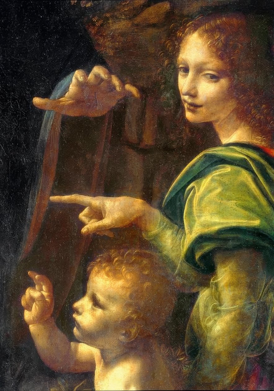 La Vierge aux rochers | Leonardo da Vinci | Estampe d'art