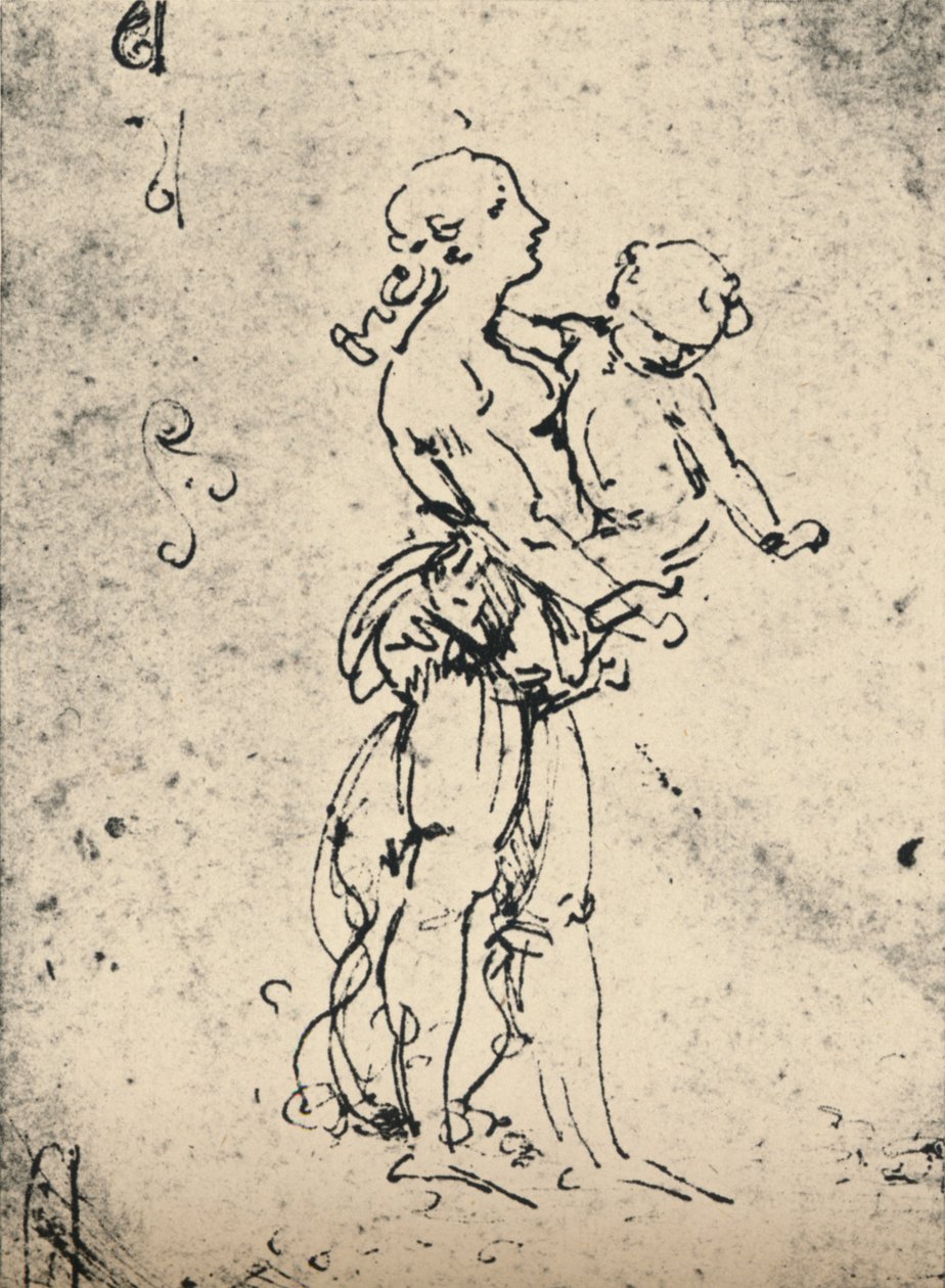 Une femme portant un enfant, c1481 1945 - Leonardo da Vinci