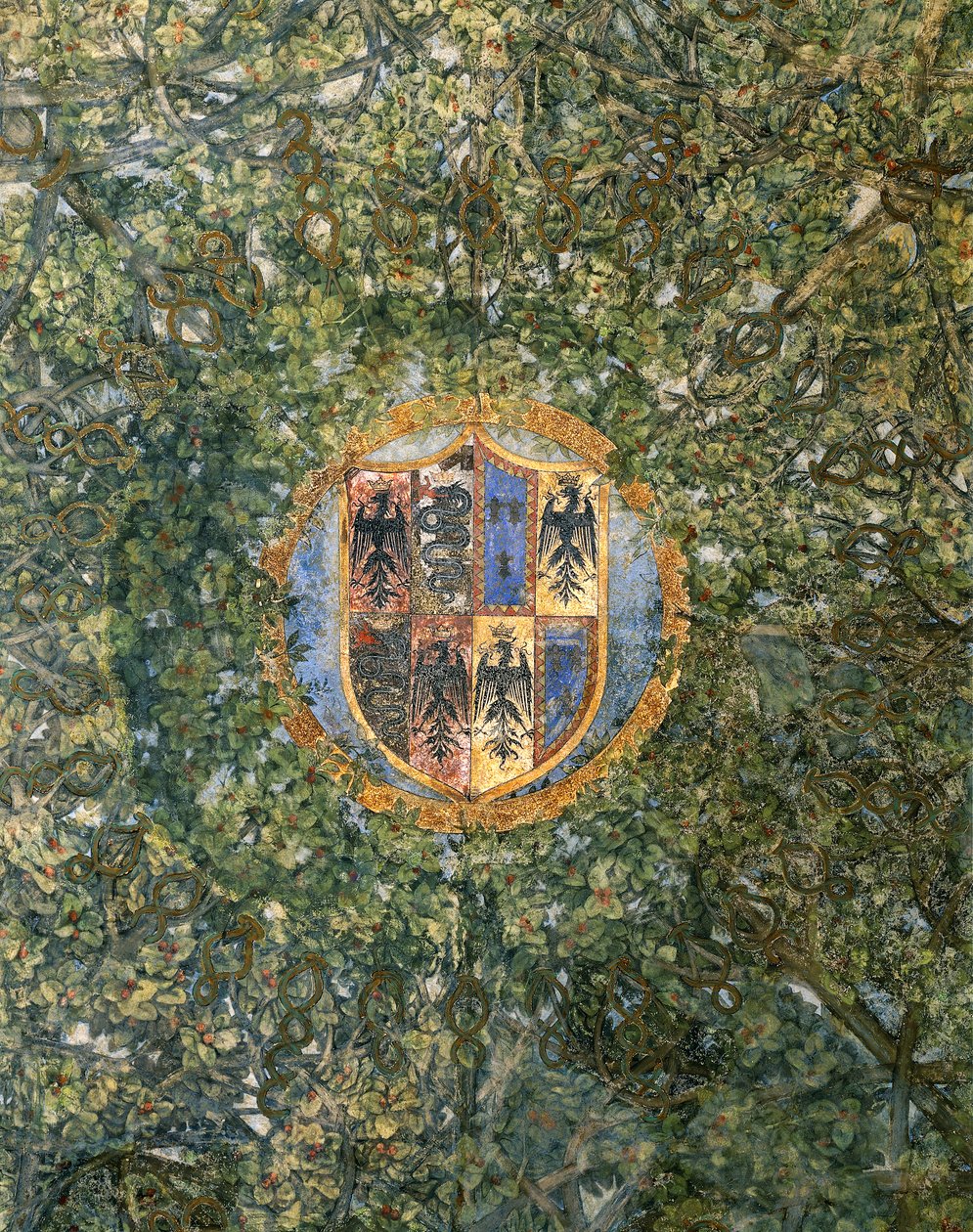 Détail du plafond voûté de la 