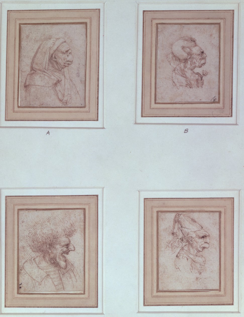 Quatre Caricatures - Leonardo da Vinci
