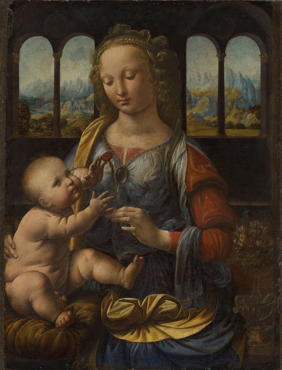 Allemand : Madonna mit der Nelke Madonna of the Carnation - Leonardo da Vinci