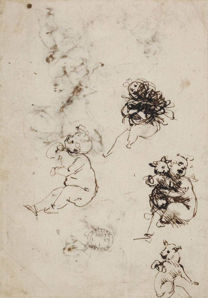 Léonard de Vinci, objet 1857.0110.1 - verso (British Museum) - Leonardo da Vinci