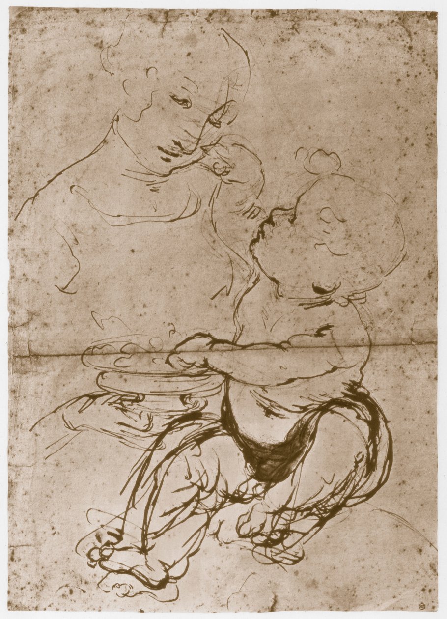 Madone avec le plat de fruits - Leonardo da Vinci