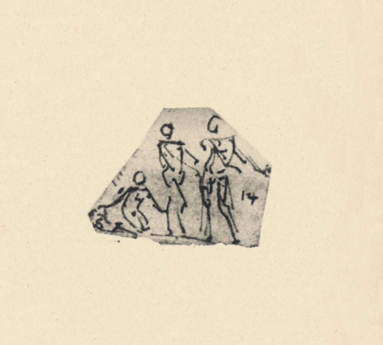 Esquisse de trois figures, vers 1480 - Leonardo da Vinci