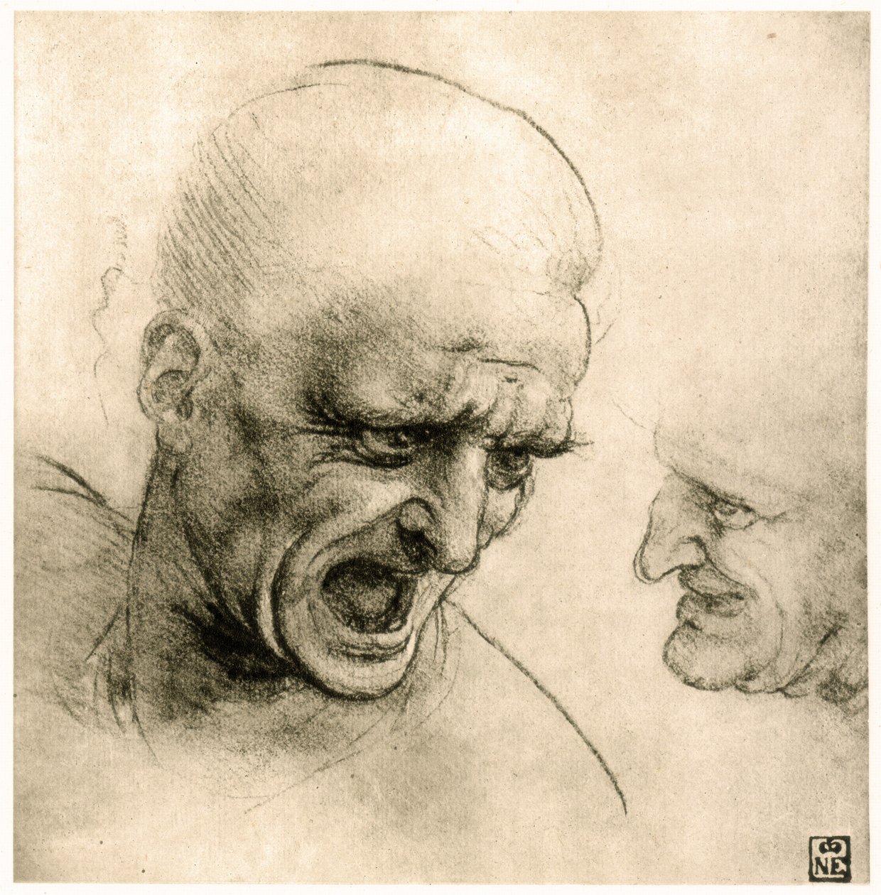 Étude pour une tête de guerrier - Leonardo da Vinci