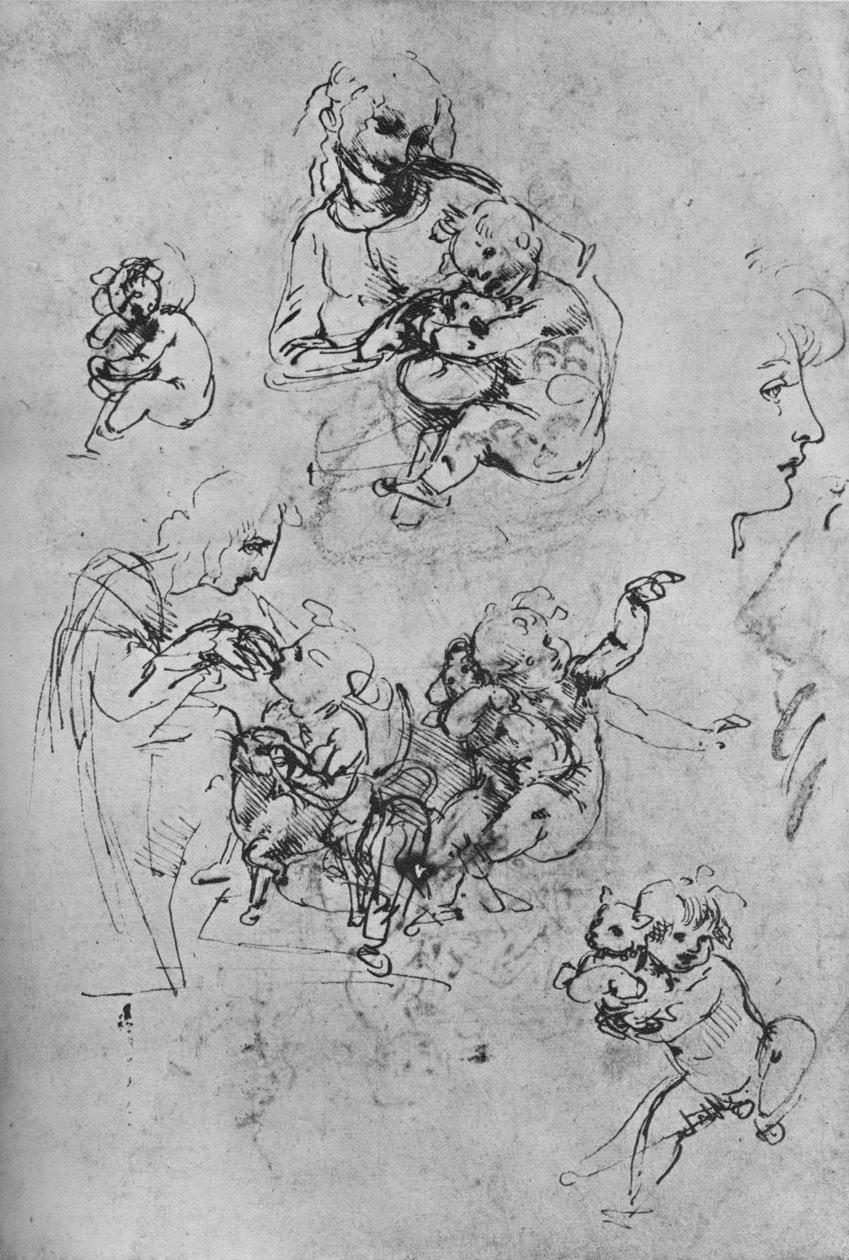 Deux études de la Vierge à l