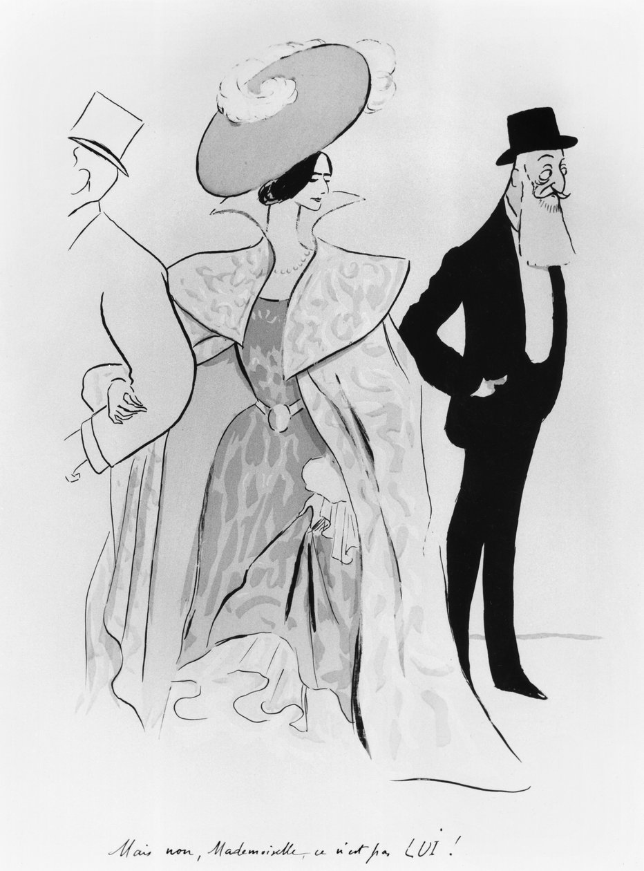 Caricature de Léopold II (1835-1909) et Cléo de Mérode (1873-1966) - Leonetto Cappiello