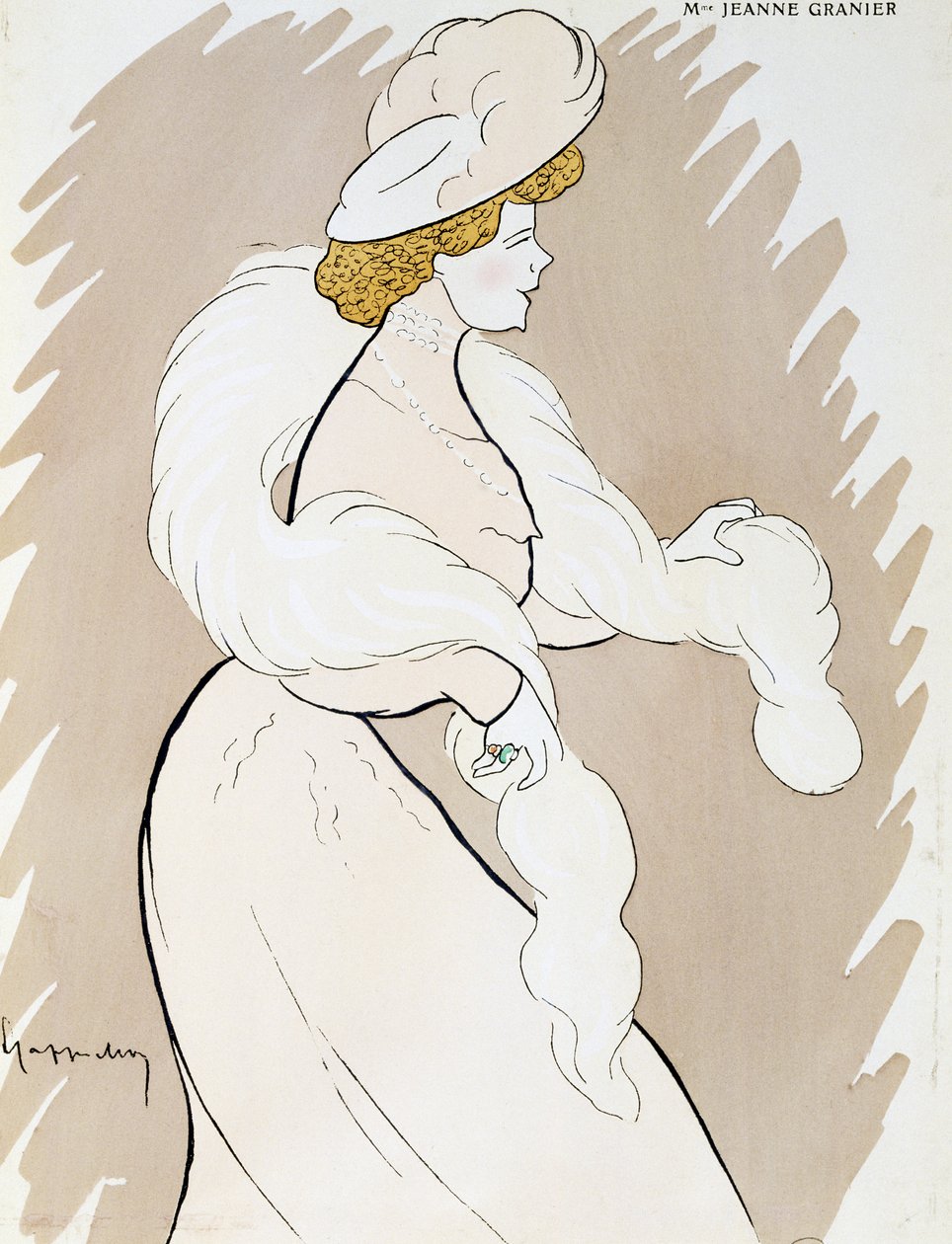 Actrice Jeanne Granier, dessin de Leonetto Cappiello - Leonetto Cappiello