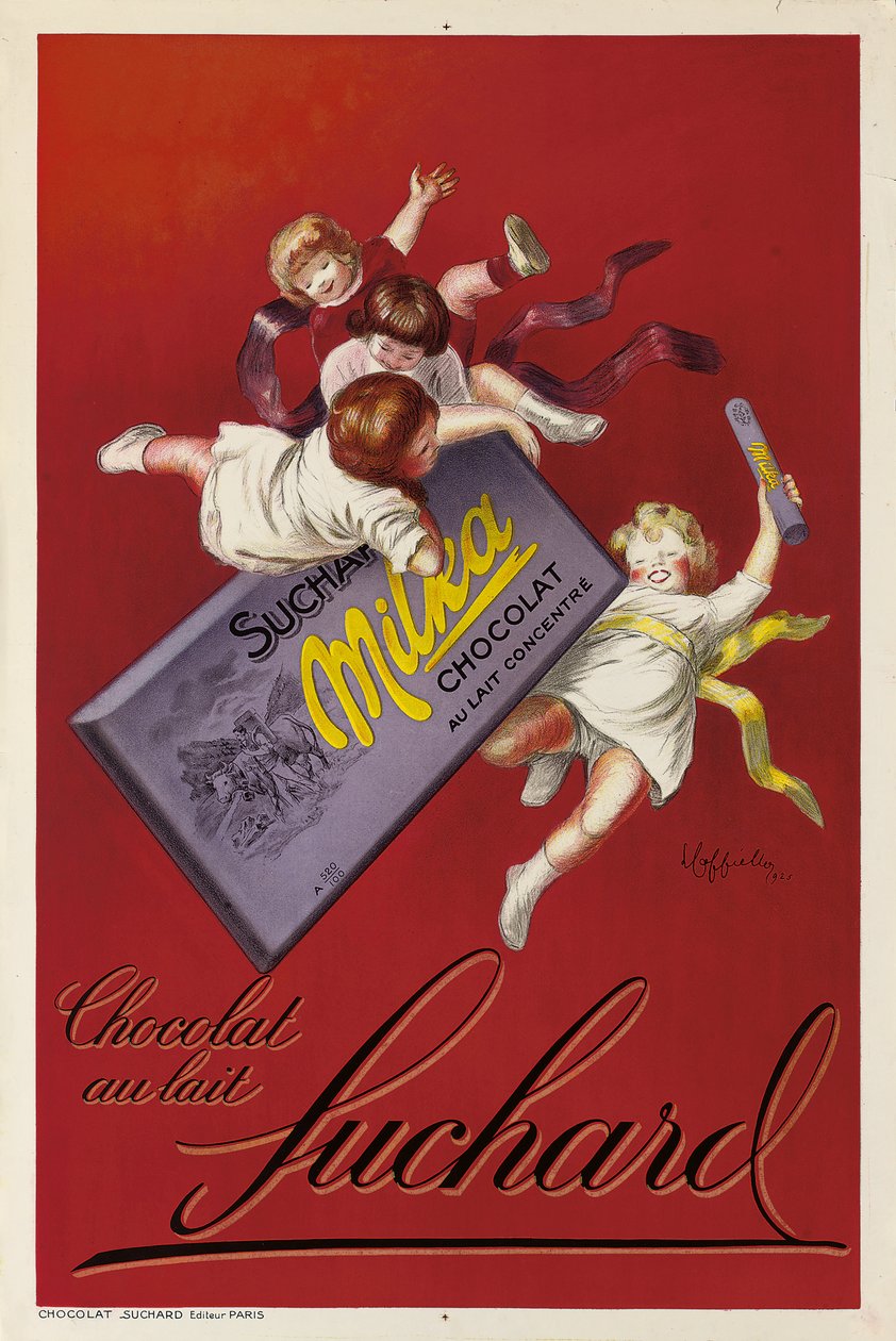 Affiche publicitaire pour les chocolats Milka par Suchard, 1925 - Leonetto Cappiello
