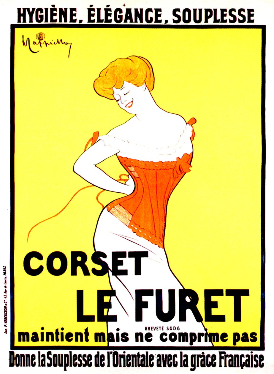 Publicité pour corset par Leonetto Cappiello vers 1901 - Leonetto Cappiello