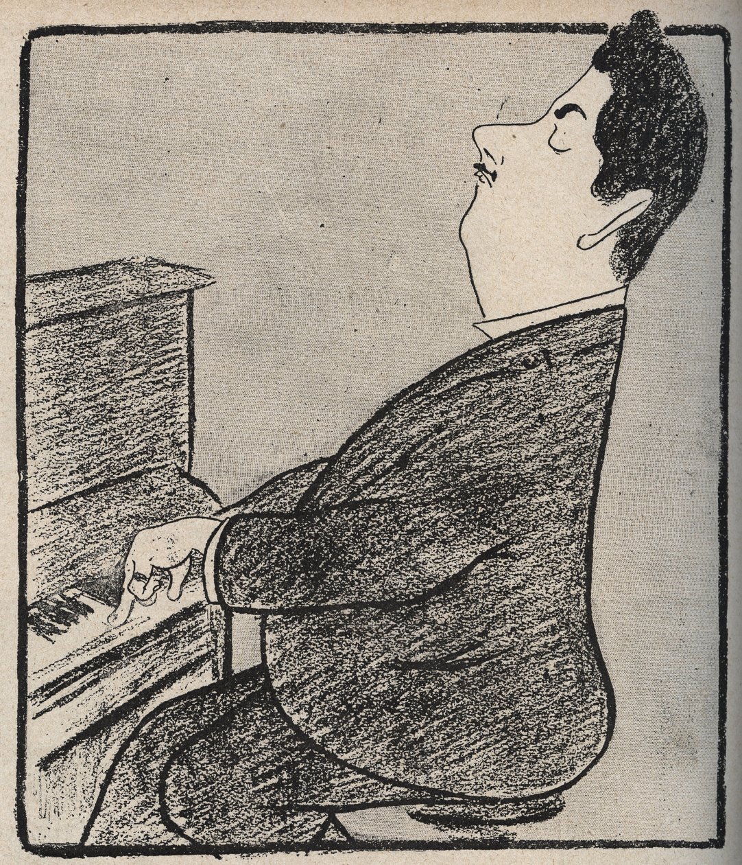 Portrait de Giacomo Puccini (1858-1924), compositeur italien. Caricature par Leonetto Cappiello - 1898 - Leonetto Cappiello