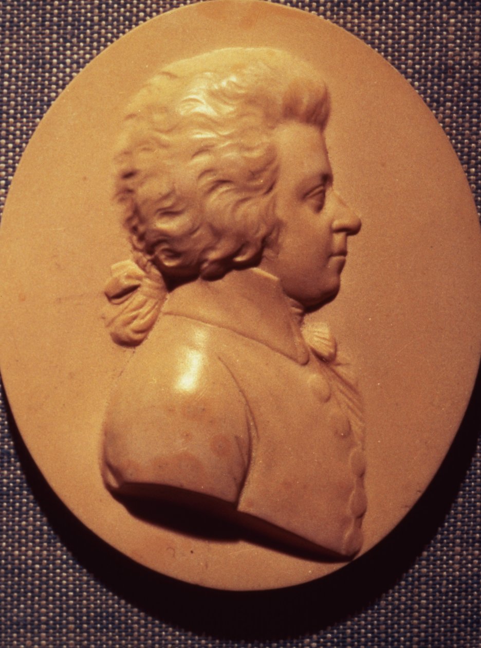 Médaillon portrait de Wolfgang Amadeus Mozart (1756-91) - Leonhard Posch