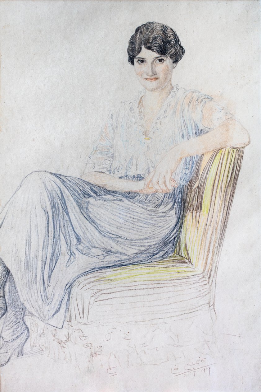Portrait of Lise Bonnefon - Leopold (1872-1947) Lelee