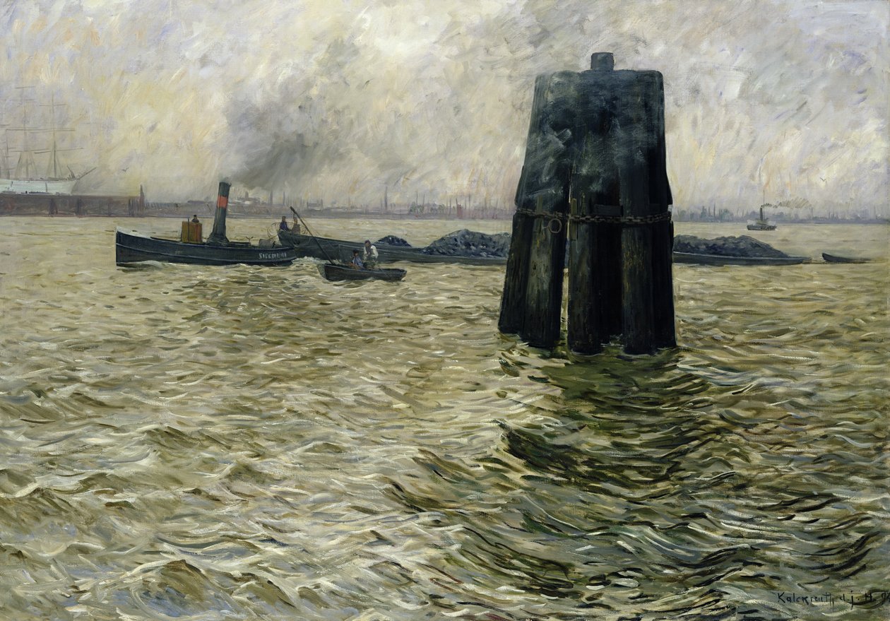 Le port de Hambourg, 1894 - Leopold Karl Walter von Kalckreuth