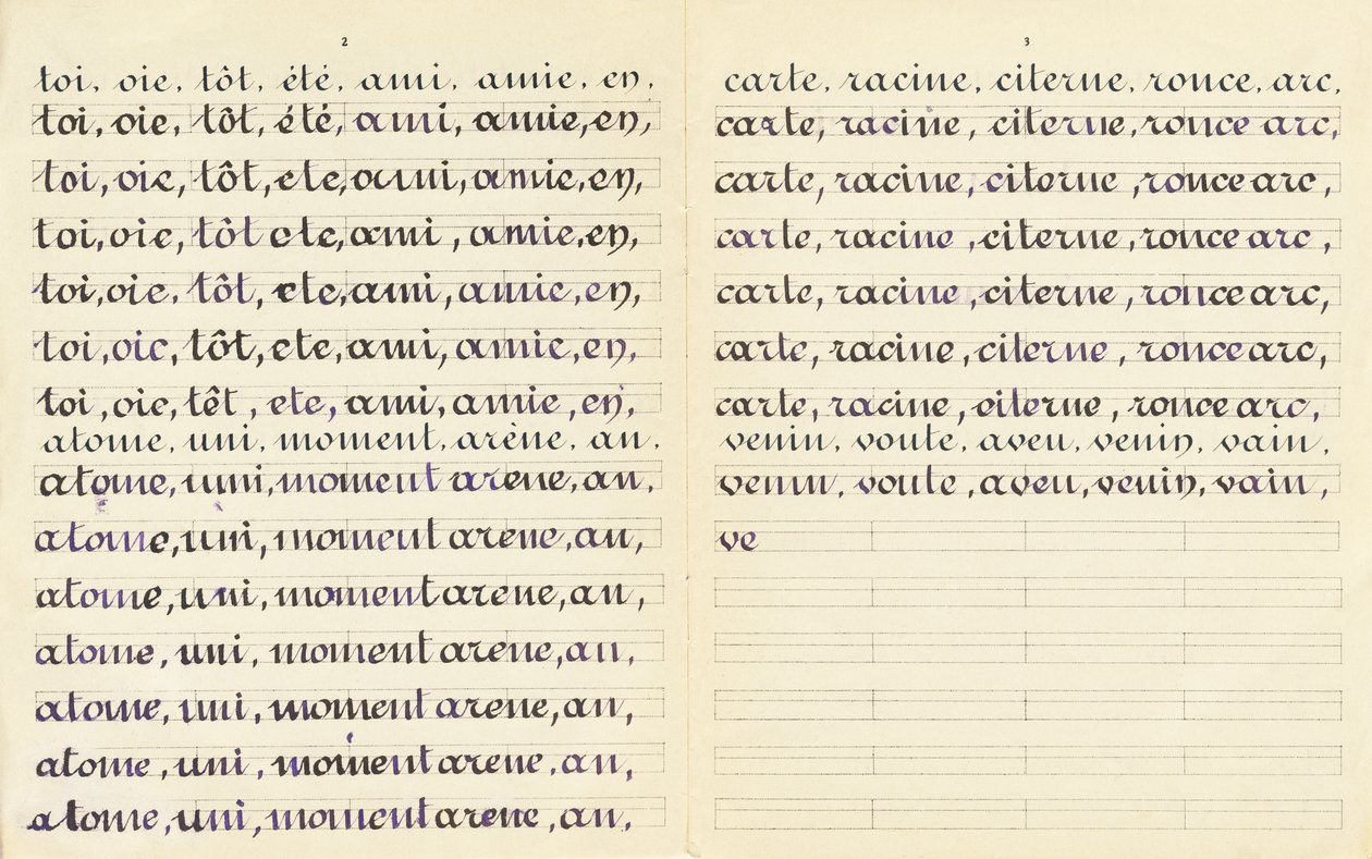 Copie de mots, vers 1900-20 - Leopold Lyon