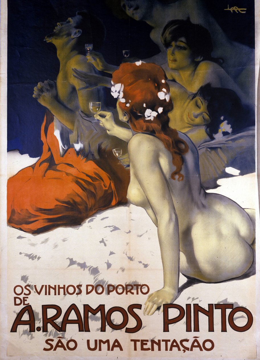 Publicité pour les vins portugais. Affiche de Leopoldo Metlicovitz, vers 1915. - Leopoldo Metlicovitz