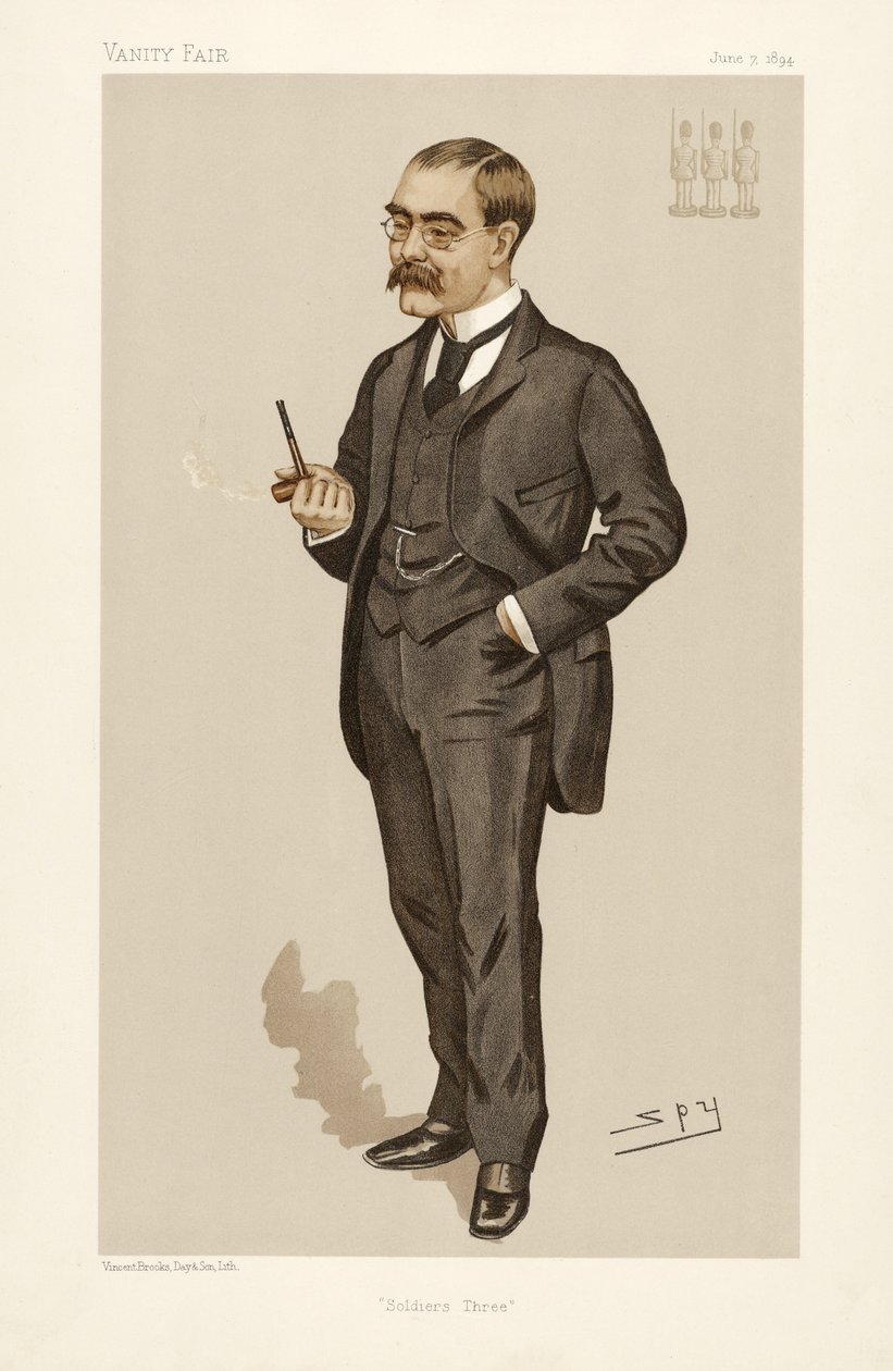 Rudyard Kipling (1865 - 1936), de Vanity Fair, pub. 1894