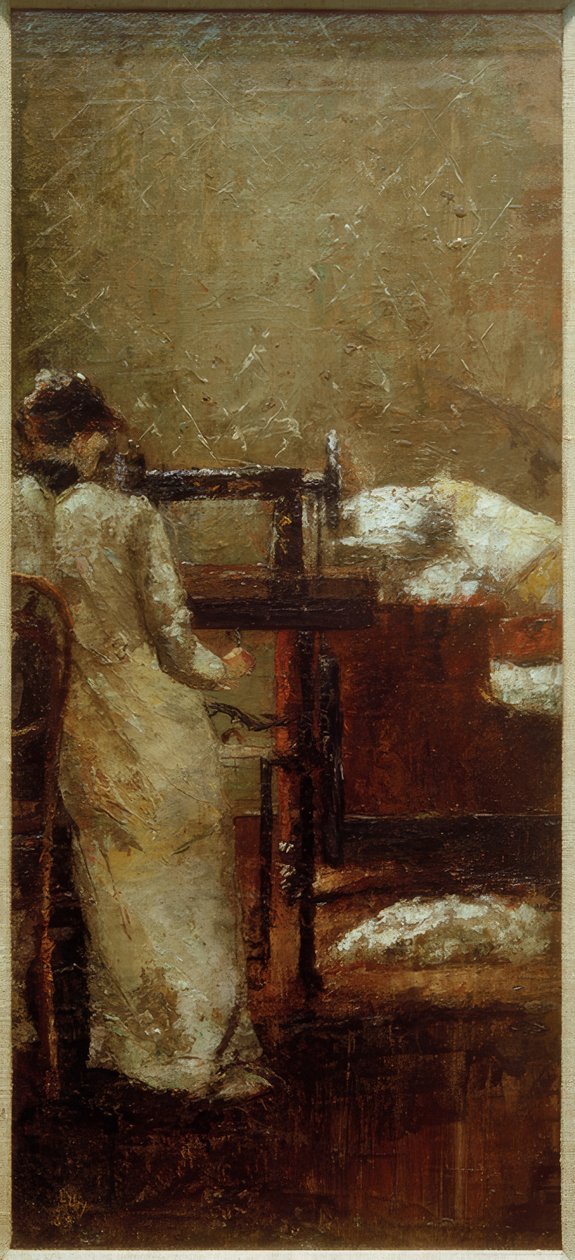 Femme à la machine à coudre - Lesser Ury