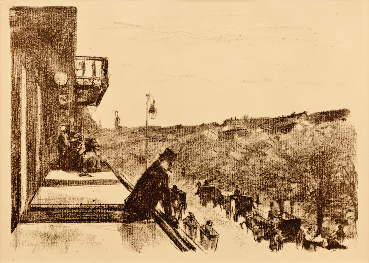 Terrasse de café Unter den Linden - Lesser Ury