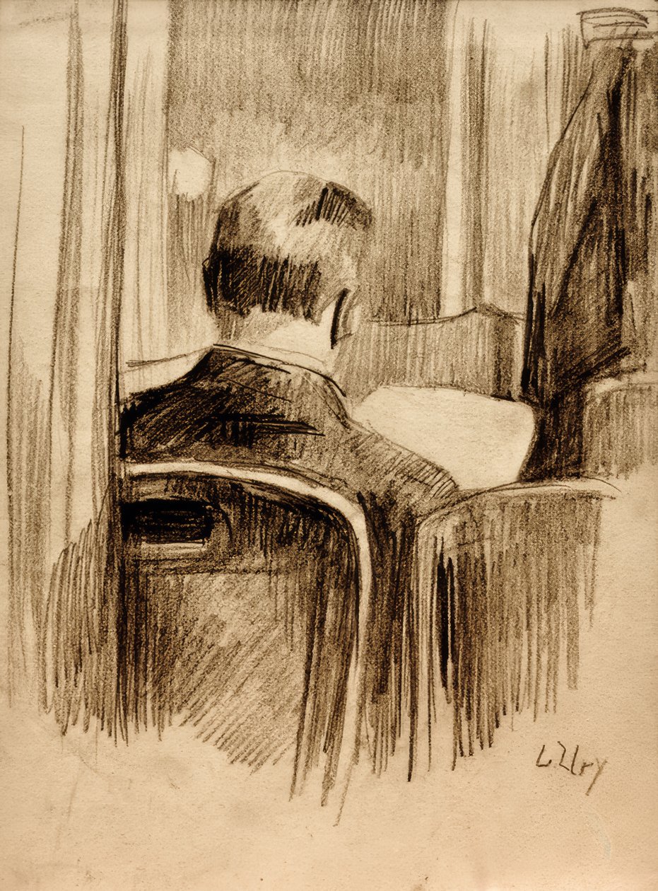 Lecteur au Café - Lesser Ury
