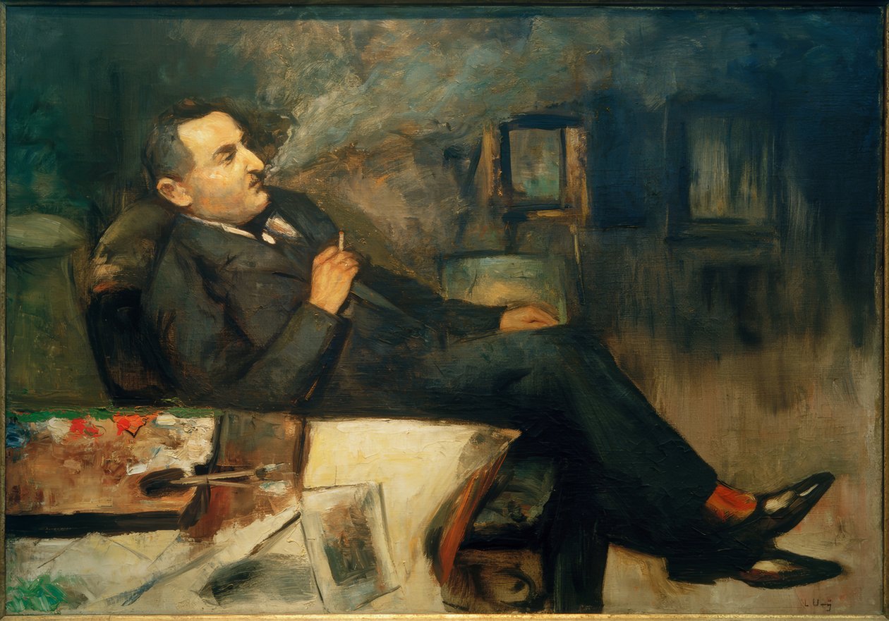 Lesser Ury fumant dans l